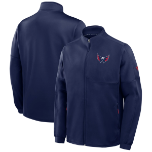 NHL Washington Capitals Authentic Pro Rink Poly Jacket, Men's, Small, Blue