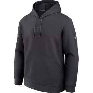 NHL Men's Boston Bruins Authentic Pro Road Primary Fleece Pullover Hoodie, Small, Gray