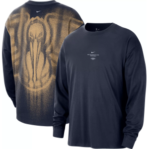 Nike Adult New Orleans Pelicans Worn With Obsession Standard Issue Game Long Sleeve Shirt, Men's, Large, Blue