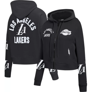 Pro Standard Women's Los Angeles Lakers All Pro Full-Zip Hoodie, Small, Black