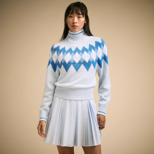 Calia CALIA Women's Golf Fair Isle Turtleneck Sweater, Large, Fair Isle Blue - $98.00 at DICK'S Sporting Goods