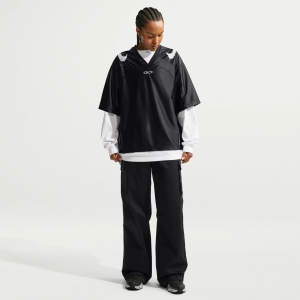 Nike Women's Sportswear Loose Mid-Rise Utility Cargo Pants, Large, Black/Black