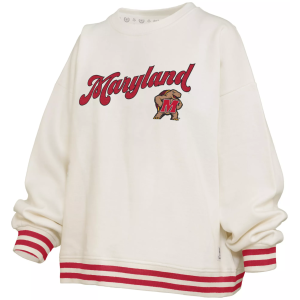 Pressbox Pressbox Women's Maryland Terrapins White Chenille Crewneck Sweatshirt, Small - $89.99 at DICK'S Sporting Goods