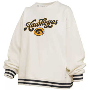 Pressbox Pressbox Women's Iowa Hawkeyes White Chenille Crewneck Sweatshirt, Small - $89.99 at DICK'S Sporting Goods
