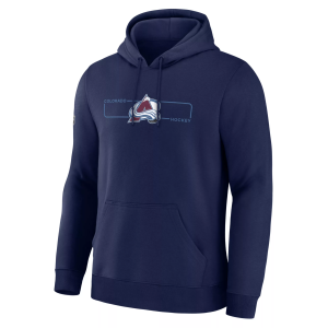 NHL Men's Colorado Avalanche Athletic Navy Rink Primary Fleece Pullover Hoodie, Small, Blue