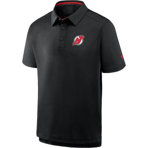 NHL Men's New Jersey Devils Black Rink Polo, Small