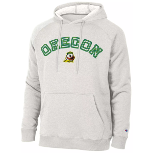 Champion Men's Oregon Ducks Triumph Emblem Hoodie, XL, Gray