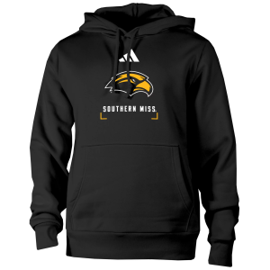 adidas Men's Southern Miss Golden Eagles Lockup Hoodie, Large, Black