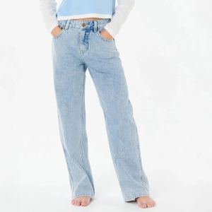 Rip Curl Kids' Aggie Relaxed Jeans, Size 8, Vintage Blue