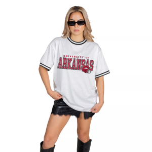 Gameday Couture Gameday Couture Women's Arkansas Razorbacks White Believe the Hype Jersey, Small - $58.00 at DICK'S Sporting Goods
