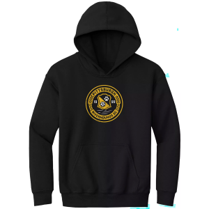 500 LEVEL Youth Pittsburgh Riverhounds Vintage Logo Hoodie, Small, Black