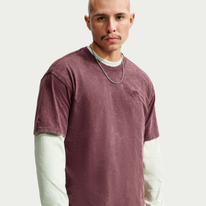Nike Men's Sportswear Max90 Color Washed T-Shirt, XXL, Burgundy Crush
