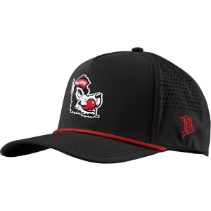 Branded Bills NC State Wolfpack Slobbering Wolf Rope Snapback Hat, Men's, Black