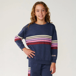 Rip Curl Girls' Surf Revival Crew, Size 12, Navy