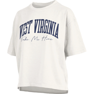 Pressbox Women's West Virginia Mountaineers Take Me Home T-Shirt, Large, White