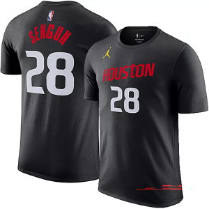Jordan Men's Houston Rockets Black Shirt, Small