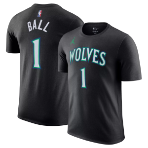 Nike Men's Minnesota Timberwolves Black LaMelo Ball #1 Statement Edition T-Shirt, XL