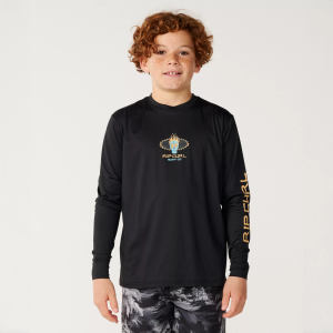 Rip Curl Boys' Cosmic Skull UPF Long-Sleeve Shirt, Size 16, Black