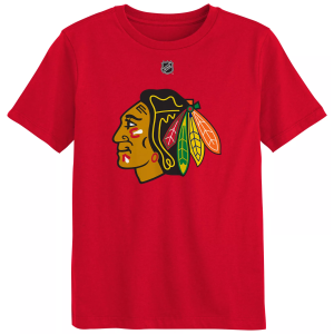 NHL Boys' Chicago Blackhawks Connor Bedard #98 University Red T-Shirt, Size 4