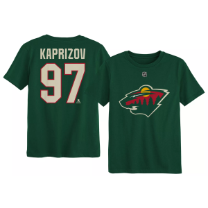 NHL Boys' Minnesota Wild Kirill Kaprizov #97 Fir T-Shirt, Size 4, Brown