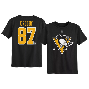 NHL Boys' Pittsburgh Penguins Sidney Crosby #87 Black T-Shirt, Size 4