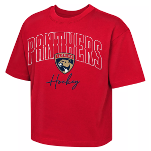 Outerstuff NHL Girls' Florida Panthers Red Embro Drip Boxy T-Shirt, Small - $26.00 at DICK'S Sporting Goods