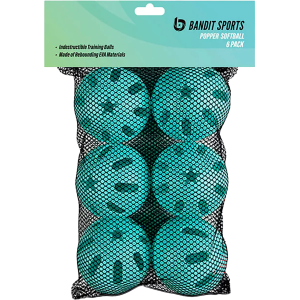 Bandit Sports Tee Popper Softball Training Balls - 6 Pack
