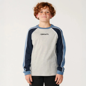Rip Curl Boys' Archive Panel Long-Sleeve Tee, Size 10, Grey Marle