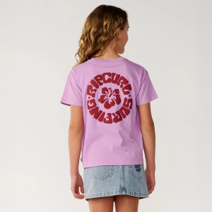 Rip Curl Girls' Surf Puff Relaxed Graphic Tee, Size 8, Bright Lilac
