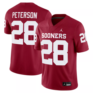 Jordan Men's Oklahoma Adrian Peterson Home Jersey, XL, Red