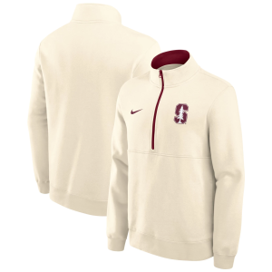 Nike Men's Stanford Cardinal Primetime Legend Half-Zip, Small, Tan