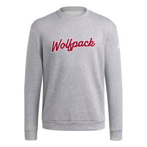adidas Men's NC State Wolfpack Crewneck Sweatshirt, Medium, Gray