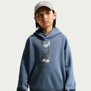 Nike Kids' Warm Up Pup Club Fleece Hoodie, XS, Diffused Blue