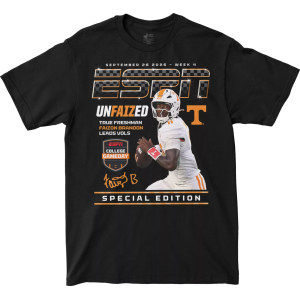 Campus Ink Adult Tennessee Volunteers Faizon Brandon Unfaized T-Shirt, Men's, Small, Black