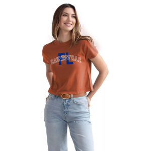 chicka-d Women's Gainesville Dark Orange Montauk T-Shirt, Medium