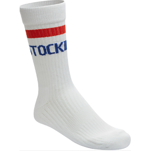Birkenstock Cotton Stripe Crew Socks, Men's, Small, White/Red/Blue