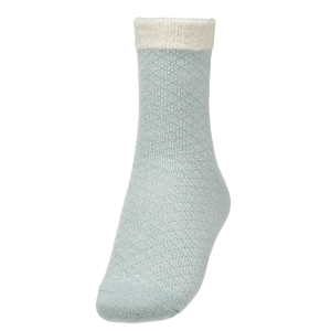 Northeast Outfitters Women's Criss Cross Cozy Cabin Socks, Aqua