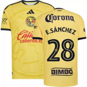 adidas Adult Club America Erick Sanchez 2025 Home Authentic Jersey, Men's, Medium, Yellow