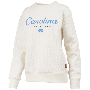 Pressbox Pressbox Women's North Carolina Tar Heels Textured Crewneck Sweatshirt, Small, White - $89.99 at DICK'S Sporting Goods