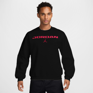 Jordan Men's Brooklyn Fleece Crew-Neck Sweatshirt, Large, Black