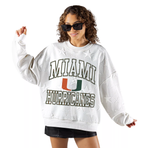 Gameday Couture Gameday Couture Women's Miami Hurricanes Embossed Stars Premium Crewneck Sweatshirt, Small, White - $62.00 at DICK'S Sporting Goods