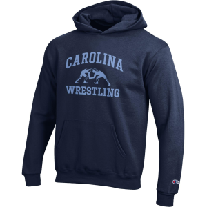 Champion Youth Carolina Tar Heels Eco Powerblend Wrestling Hoodie, Medium, Blue