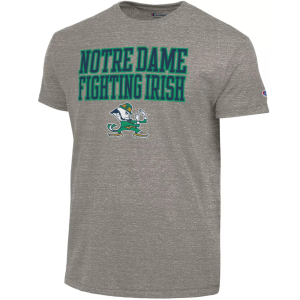 Champion Men's Notre Dame Fighting Irish Ultimate Triblend T-Shirt, Large, Gray