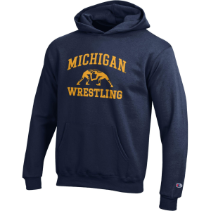 Champion Youth Michigan Wolverines Eco Powerblend Wrestling Hoodie, Large, Red