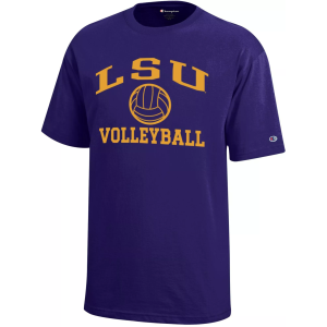 Champion Youth LSU Tigers Jersey Volleyball T-Shirt, XL, Purple