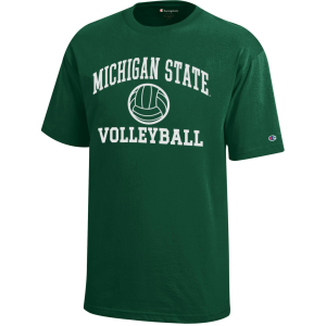 Champion Youth Michigan State Spartans Jersey Volleyball T-Shirt, Medium, Green