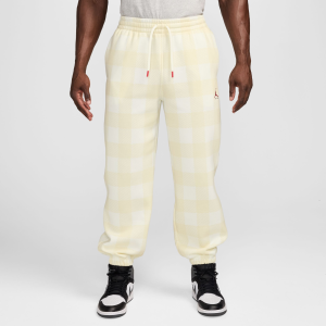 Jordan Jordan Men's Brooklyn Men's Brushed Fleece Cuffed Pants, Medium, Sail - $80.00 at DICK'S Sporting Goods