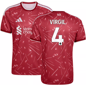 adidas Adult Liverpool Virgil Van Djik 2026 Home Replica Jersey, Men's, Large, Red