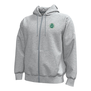 Under Armour Men's Colorado State Rams Icon Fleece Full-Zip Grey Hoodie, Small, Gray