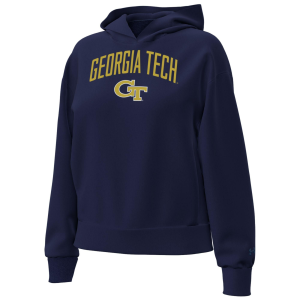 Under Armour Women's Georgia Tech Yellow Jackets Blue Essential Fleece Hoodie, Medium